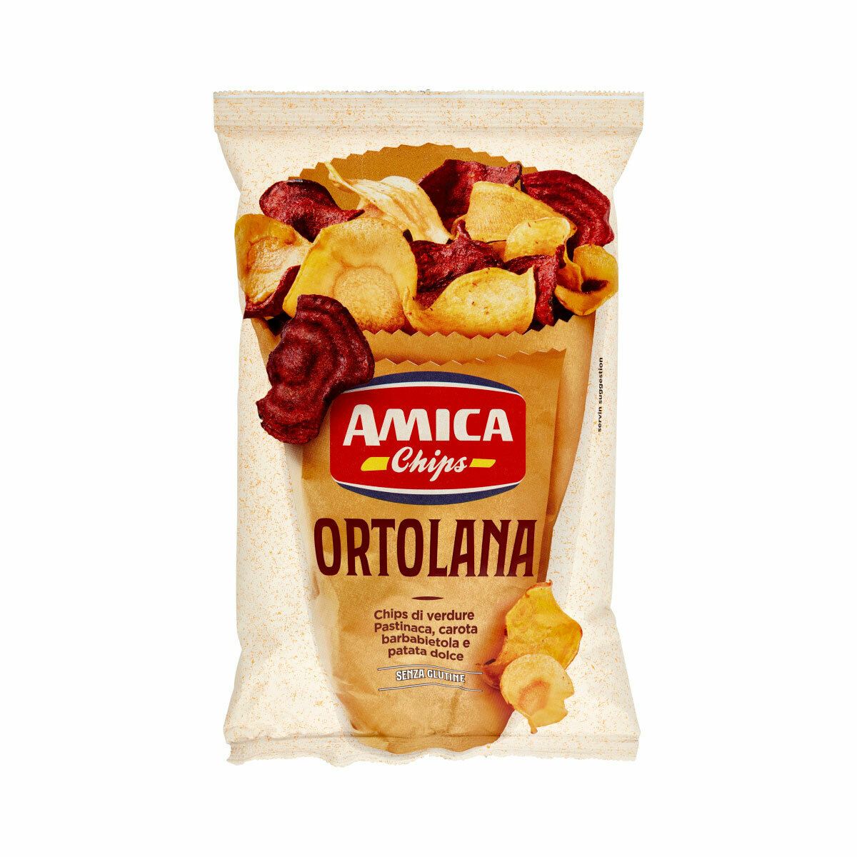 Чипсы овощные (свекла, морковь, пастернак, картофель) ORTOLANA ALFREDO'S, AMICA CHIPS, 0,1 кг