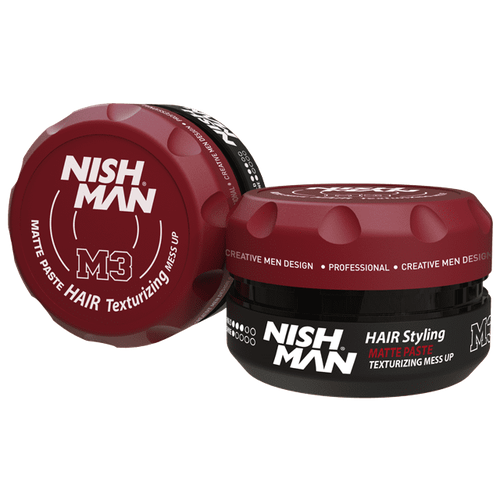 NISHMAN HAIR TEXTURIZING MESS UP M3 100 ML Матовый стайлинг паста для волос матовая nishman defining paste m7 средней фиксации без блеска не склеивает гибкая фиксация 100 мл