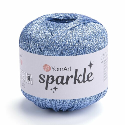 Пряжа Sparkle YarnArt, голубой - 1318, 60% полиэстер металлик, 40% полиамид, 6 мотков, 25 г, 160 м.