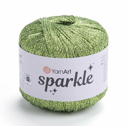 Пряжа Sparkle YarnArt, салатовый - 1330, 60% полиэстер металлик, 40% полиамид, 6 мотков, 25 г, 160 м.