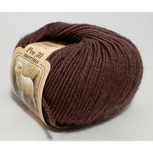 Пряжа Peo 30 (Silke), коричневый - 247, 100% меринос суперфайн, 2 мотка, 50 г, 100 м.