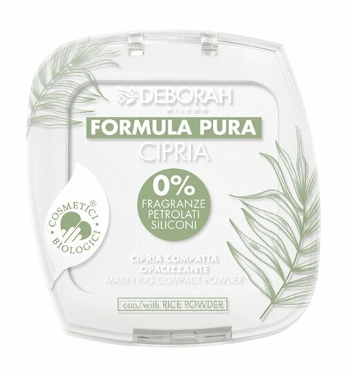 DEBORAH MILANO Пудра для лица матирующая Formula Pura Matifying Compact Powder, 9 г, 04