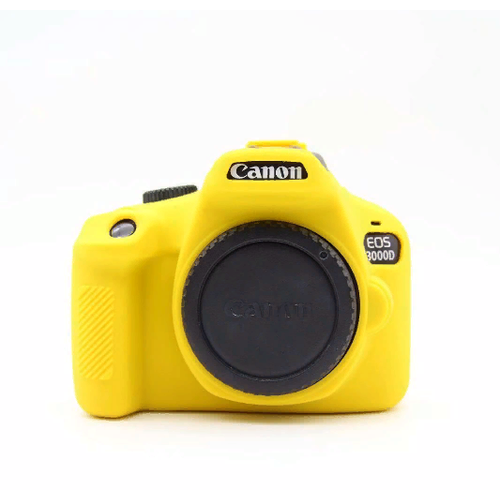 Защитный силиконовый чехол MyPads Antiurto для фотоаппарата Canon 3000D/ 4000D из мягкого качественного силикона желтый желтый, Желтый