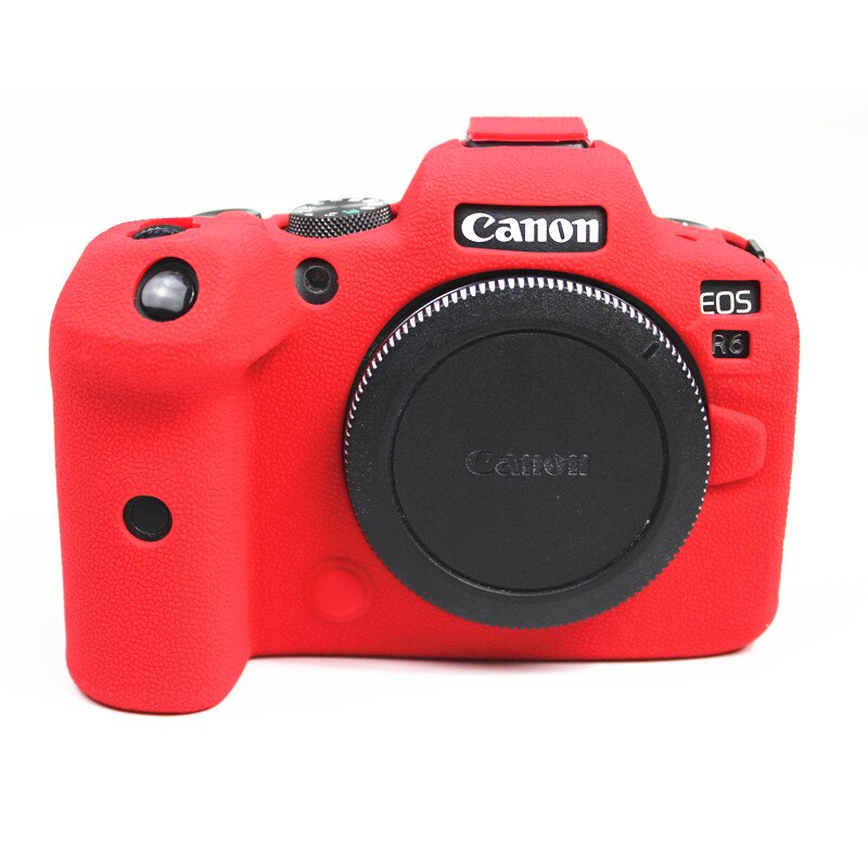 Силиконовый противоударный чехол MyPads Antiurto для фотоаппарата Canon EOS R6/ R6 Mark II R6II ультра-тонкий из мягкого качественного силикона кра.