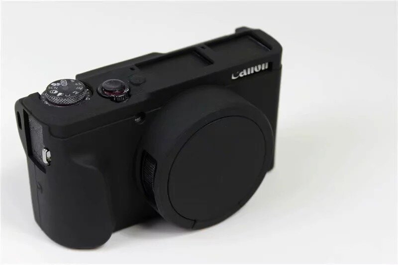 Защитный силиконовый чехол MyPads Antiurto для фотоаппарата Canon PowerShot G5 X Mark II из мягкого качественного силикона черный