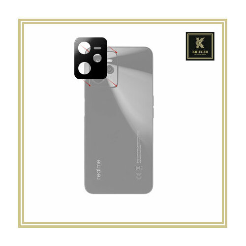 Защитное стекло для камеры Krieger Realme C35 Черное