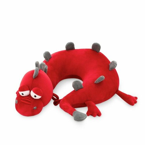 фото Мягкая игрушка-подушка «дракончик дремучка», 50 см, цвет красный orange