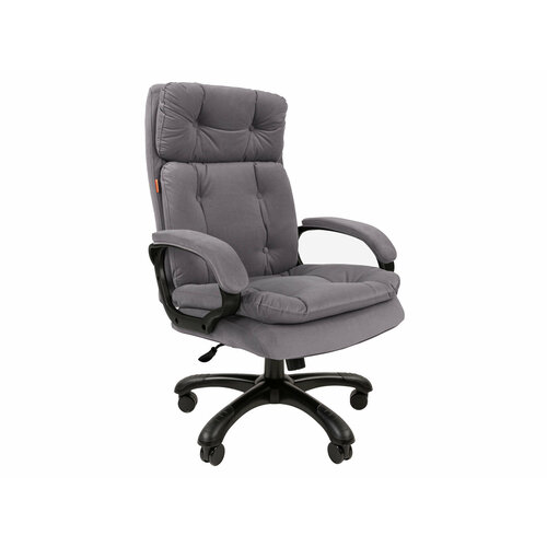 Кресло руководителя тайпит-мк CHAIRMAN 442 Серый, велюр
