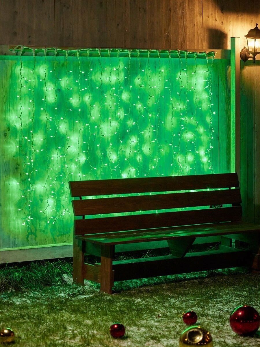 Гирлянды Neon-Night Светодиодный Дождь 2x1.5m 360 LED Green 235-226