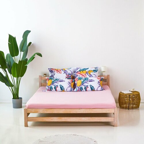 Простыня на резинке 160 х 200 см Melograno Mauve