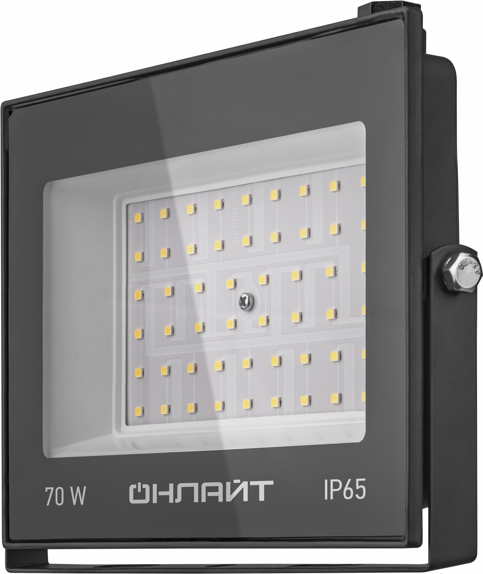 Прожектор LED 70 Вт 6000 К IP65 черный 20х18х2,7 см