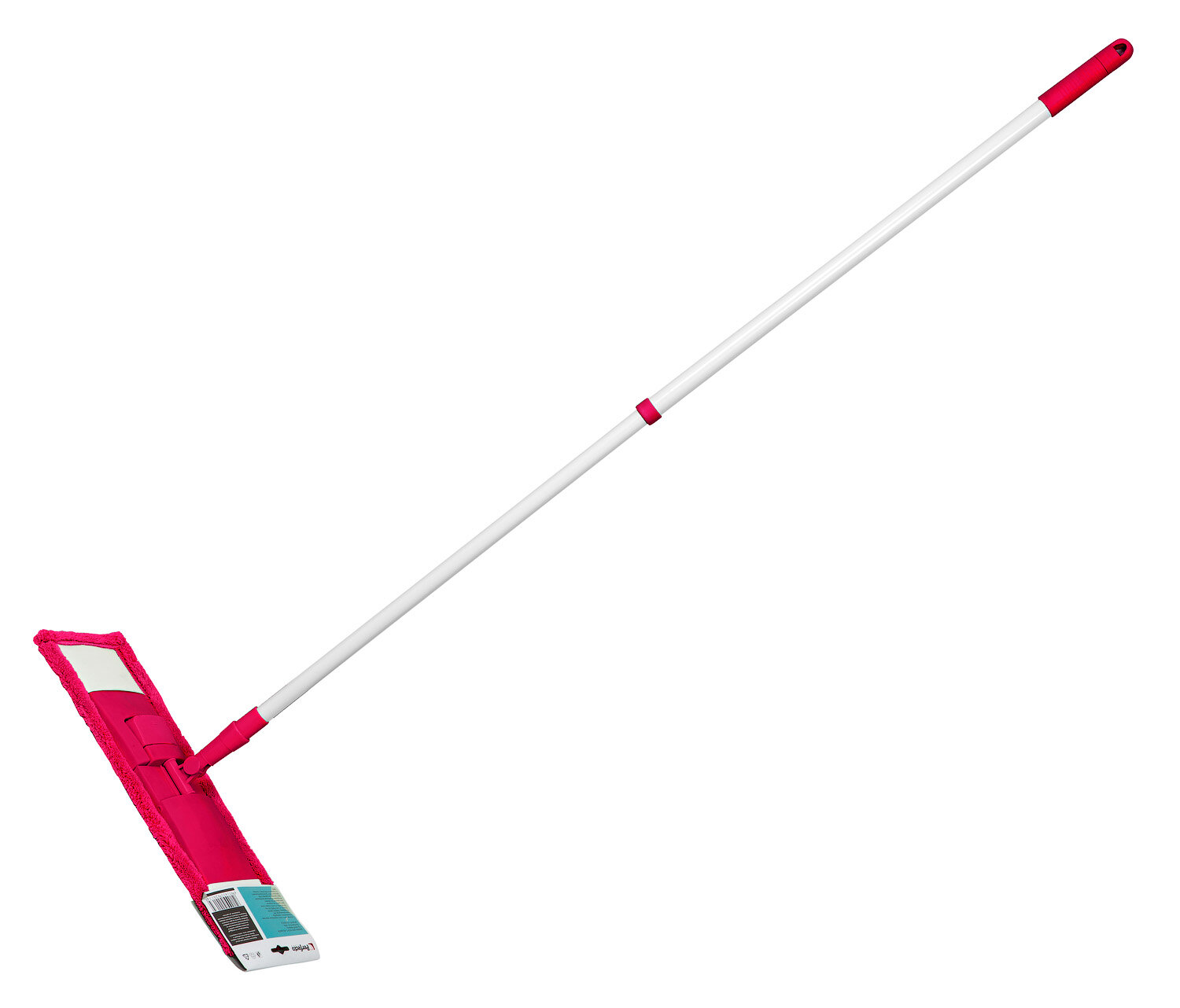 фото Швабра для пола с насадкой из микрофибры, фуксия, PERFECTO LINEA (Телескопическая рукоятка 67-120 см) (43-392045)