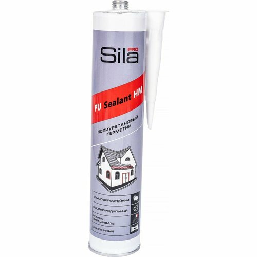 фото Полиуретановый герметик sila pro pu sealant hm grey высокомод, серый ral 7004, 280 мл slpusg280