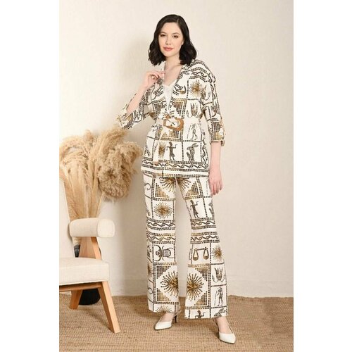 фото Костюм phardi, размер 42, коричневый, бежевый