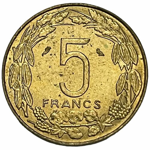 Экваториальные Африканские Штаты 5 франков 1961 г. экваториальные африканские штаты 100 франков 1968 г