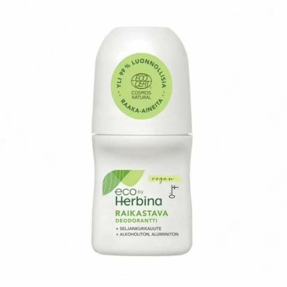 Дезодорант шариковый Eco by Herbina освежающий с экстрактом бузины 48ч, 50мл (Финляндия)