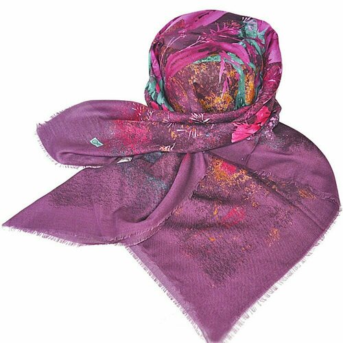 фото Платок ,90х90 см, фиолетовый нет бренда