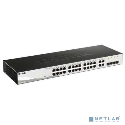 D-Link SMB Сетевое оборудование D-Link DGS-1210-28/F3A Настраиваемый L2 коммутатор с 24 портами 10/100/1000Base-T и 4 комбо-портами 100/1000Base-T/SFP