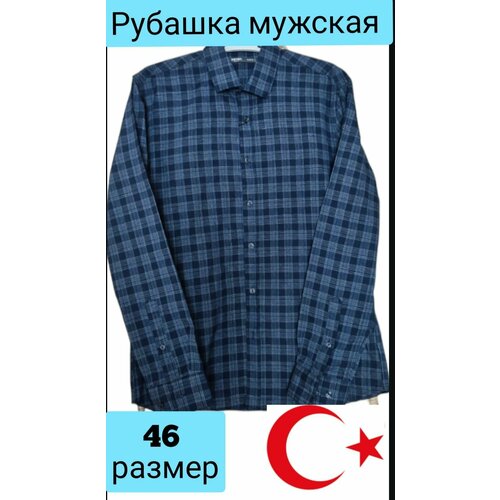 фото Рубашка , размер s, синий нет бренда