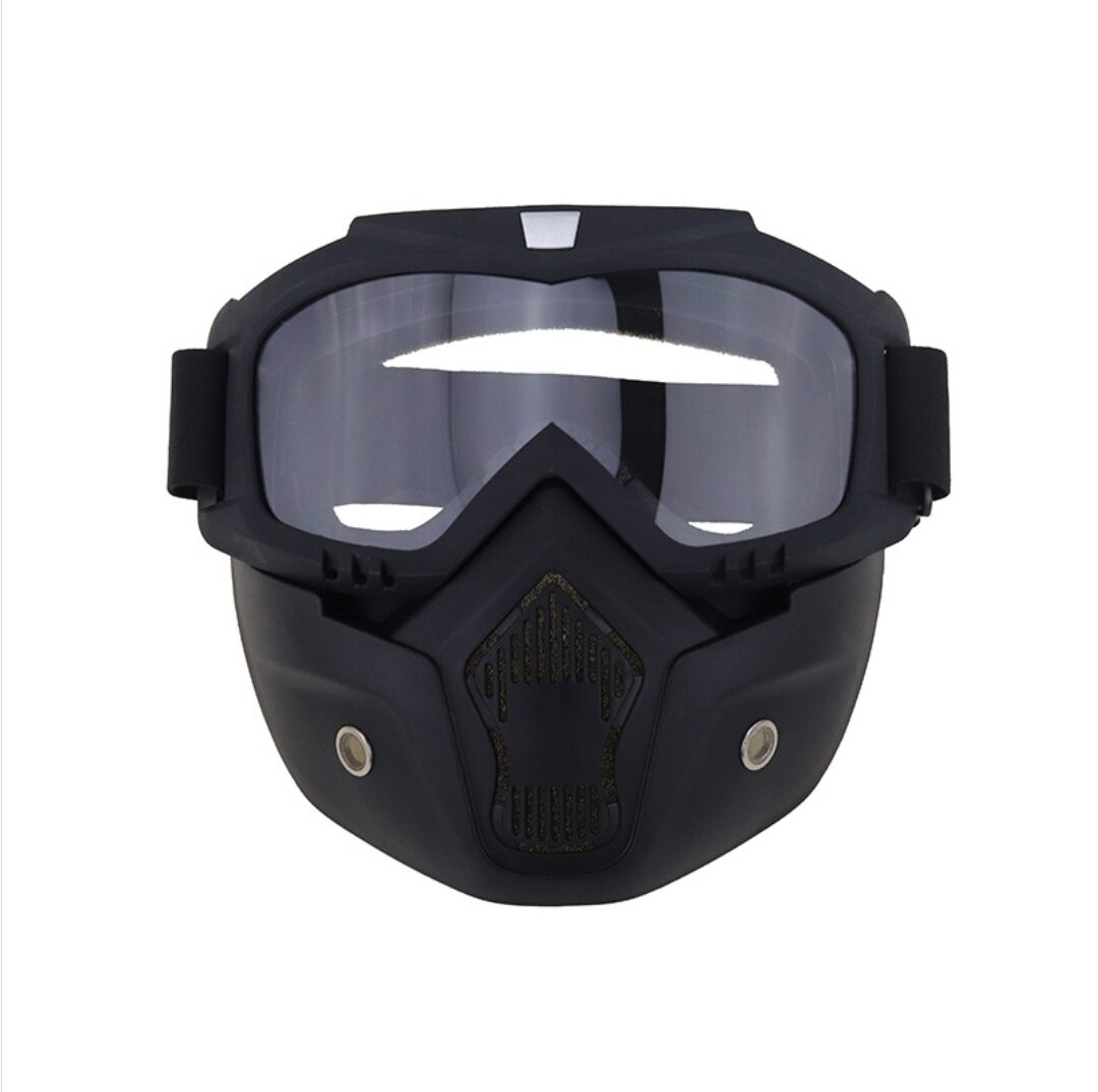 Маска на все лицо для мотоциклистов и велосипедистов. Прозрачные