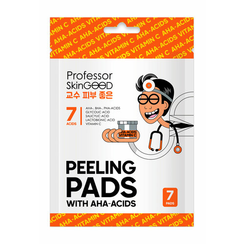 Professor SkinGOOD Пилинг-диски для лица с кислотами и витамином C, 30 г