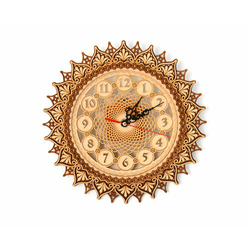 Часы деревянные средние круглые 