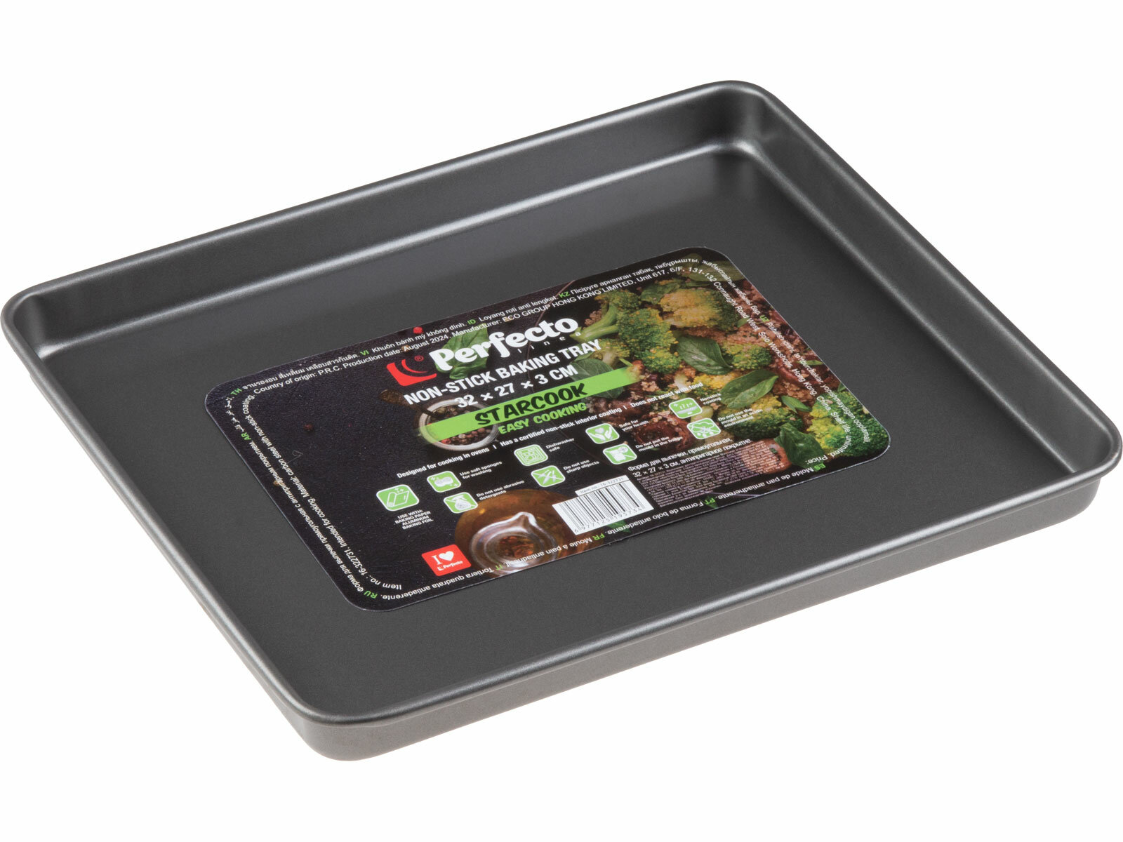 Форма для выпечки металлическая прямоугольная 32х27х3 см PERFECTO LINEA Starcook (16-322731) — фото 1