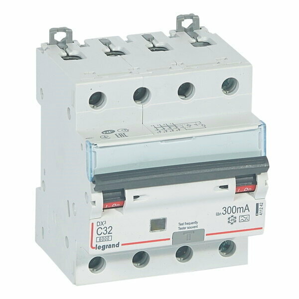 Дифференциальный автомат DX3 300mA 32A 4П Тип A(хар. C) 4мод. Legrand 411242