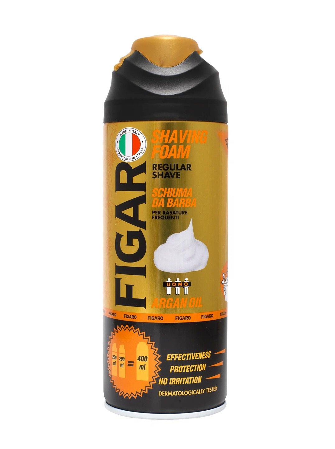 Figaro Пена для бритья, Аргановое масло 400 мл 2шт — фото 1