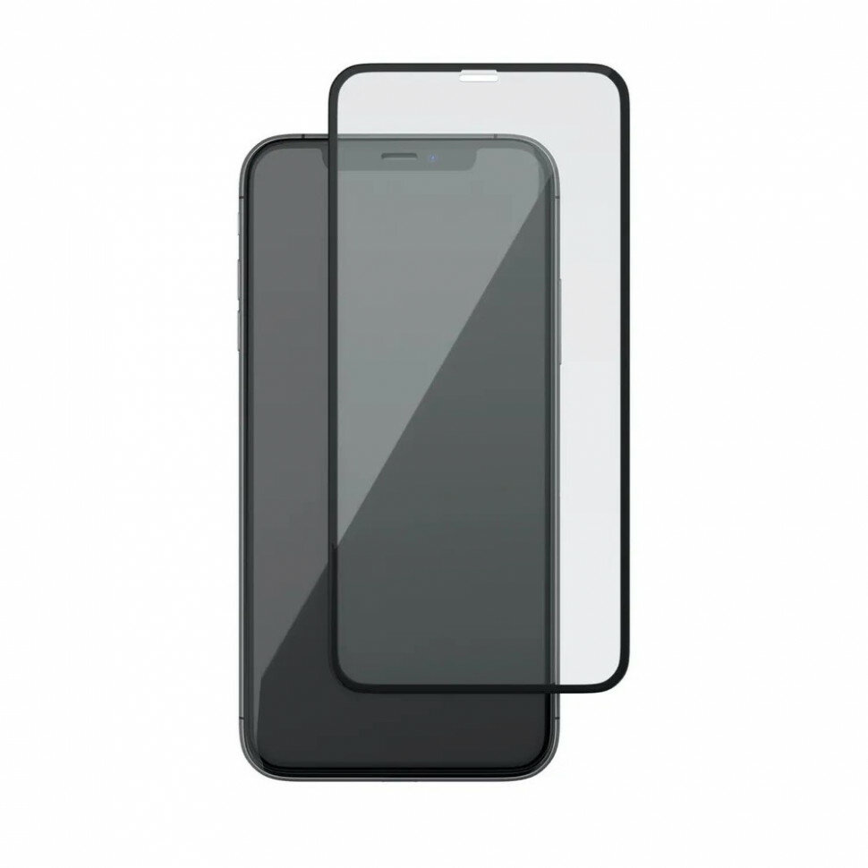 Защитное стекло Gurdini Full Screen 2.5D 0.22 мм для iPhone 13 mini прозрачное, чёрная рамка