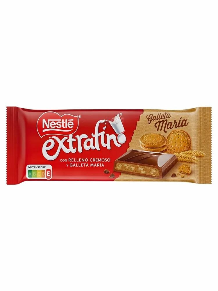 Молочный шоколад Nestle Extrafino Maria со сливочной начинкой и печеньем 83г(Испания)