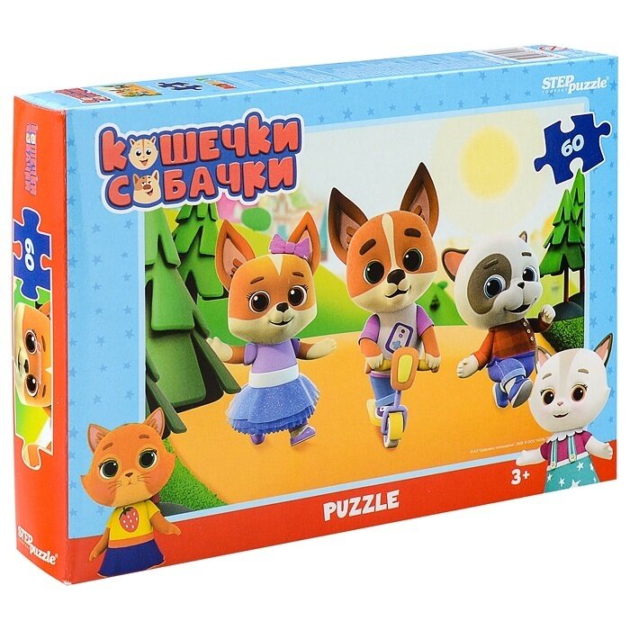 Пазлы Step Puzzle 60 Кошечки и собачки 0 Медиа (81214)