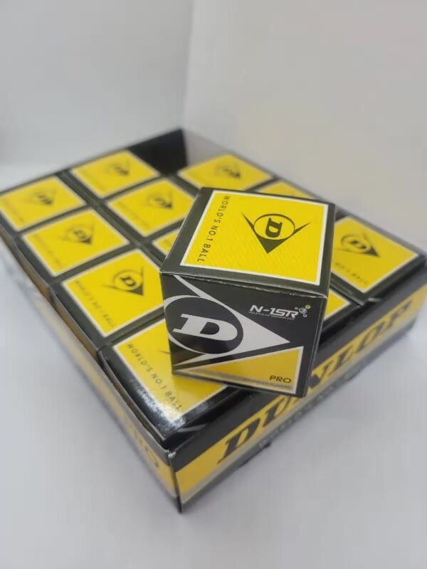 Мячи для сквоша Dunlop "Pro", официальный мяч WSF/PSA, для профессиональных соревнований, каучук, 12 штук — фото 1