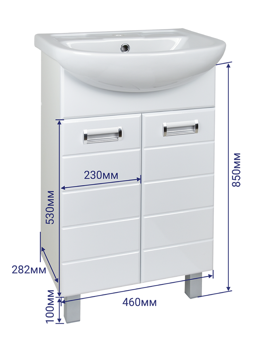 Тумба под раковину 9912.495 ВЕГА 50 см Doratiz - фото №5