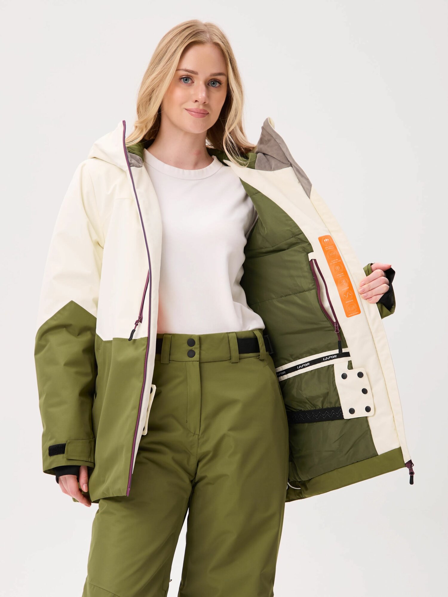 Куртка горнолыжная LAFOR Осень-зима 2025 размер XS оливковый