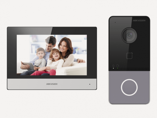 Изображение товара Комплект домофона системы видеодомофонии Hikvision DS-KIS603-P(C)