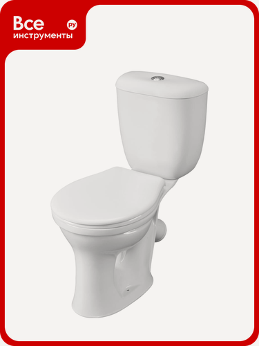 Изображение товара Унитаз-компакт Santeri Виктория белый нижний подвод косой выпуск 1/реж 1. P301.6. S00.00B. F 023-1638 1P3016S0000BF, белом