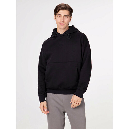 фото Худи streetbeat hoodie oversize front pockets fleece, размер m, , черный, черный