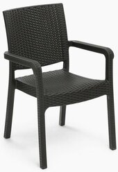 Кресло садовое "Ротанг" 57,5 х 58 х 86,5 см, коричневое