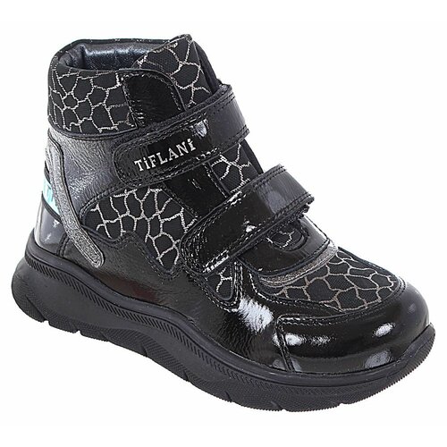 Ботинки Tiflani, демисезон/зима, натуральная кожа, на липучках, размер 28, черный