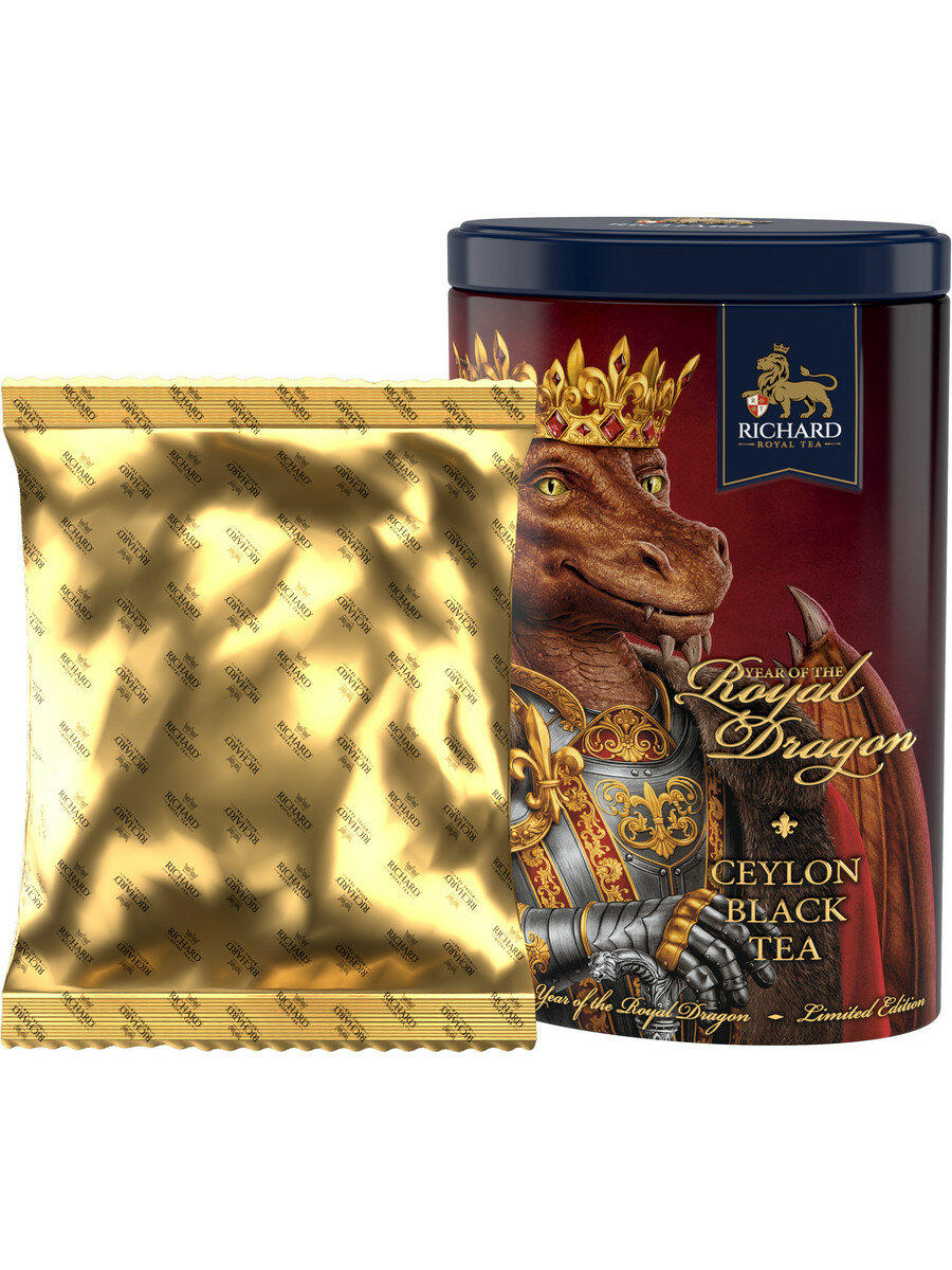 Richard "Year of the Royal Dragon" чёрный весовой чай, 80 г,король - фотография № 6