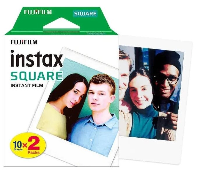 Фотопленка Fujifilm кассета Instax Square 10л x 2 размер листа 86 х 72 площадь изображения 62 х 62