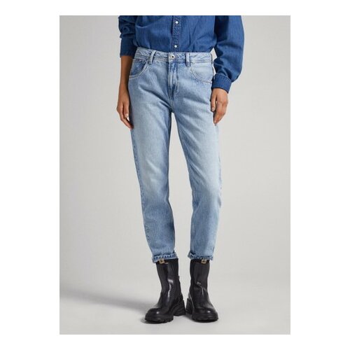 Джинсы зауженные Pepe Jeans, размер 26, голубой джинсы зауженные pepe jeans полуприлегающие завышенная посадка стрейч размер 30 голубой