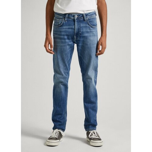 Джинсы зауженные Pepe Jeans, размер 32/32, синий джинсы зауженные pepe jeans размер 32 32 синий
