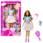 Кукла Mattel Брюнетка с кроликом, 34 см, HLL21 - изображение