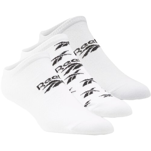 фото Мужские носки reebok cl fo invisible sock 3p, 3 пары, укороченные, размер s int, белый, черный