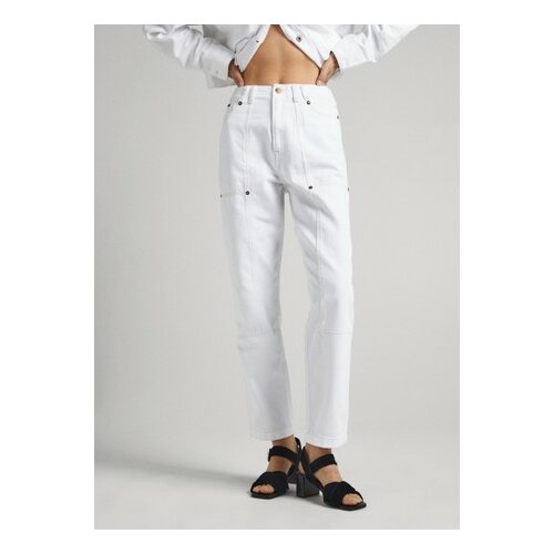 Джинсы мом Pepe Jeans, размер 32/30, белый джинсы мом pepe jeans размер 30 синий