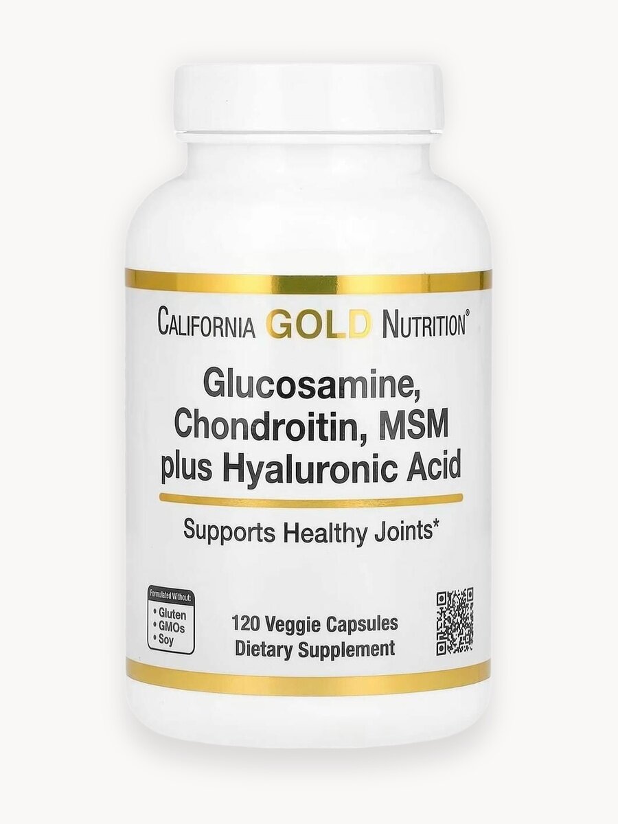 Комплекс для суставов California Gold Nutrition глюкозамин хондроитин МСМ 120 капсул, для суставов и связок