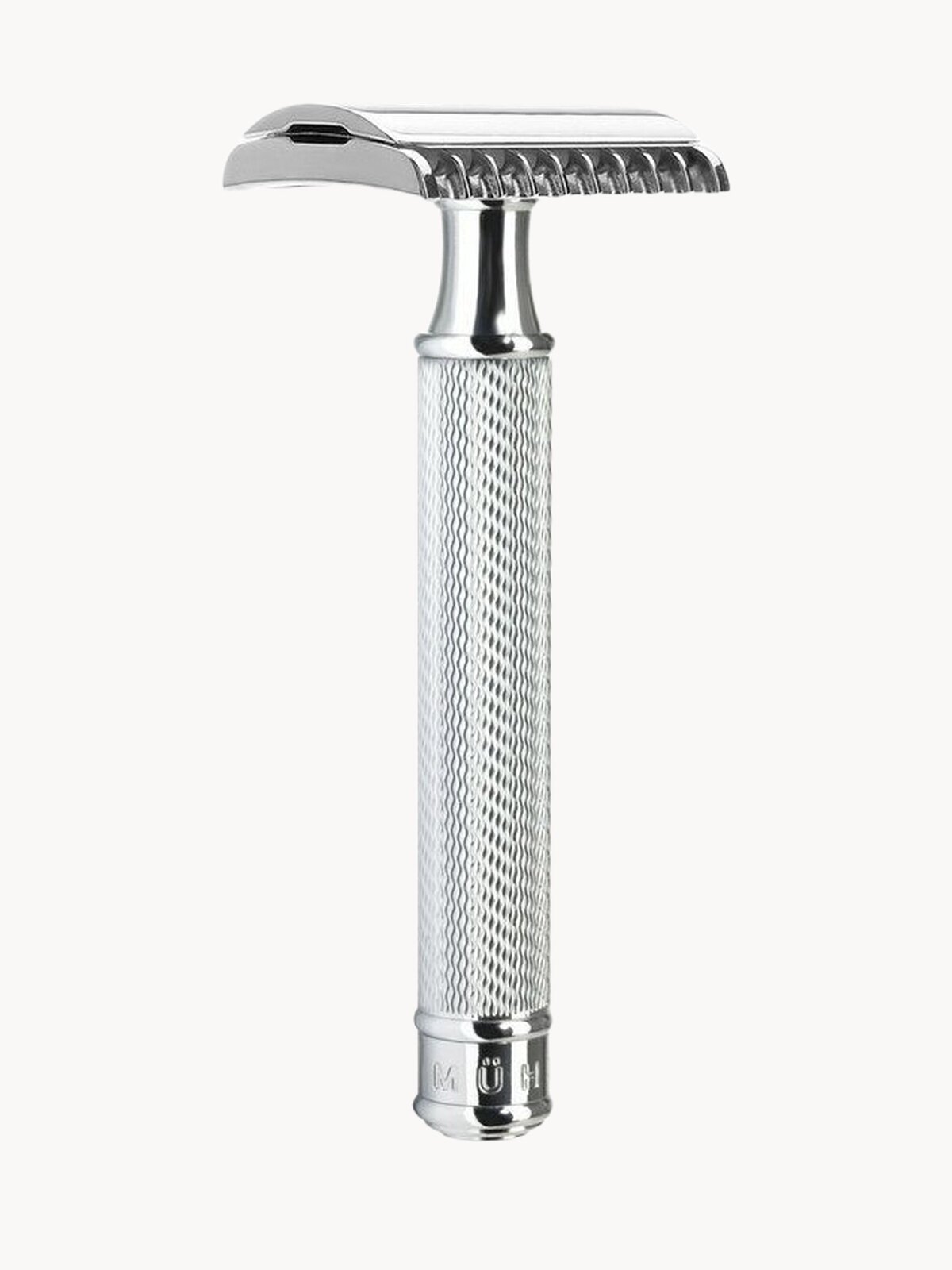 Т-образная бритва Muehle Traditional R 41, открытая голова (open comb), цвет хром