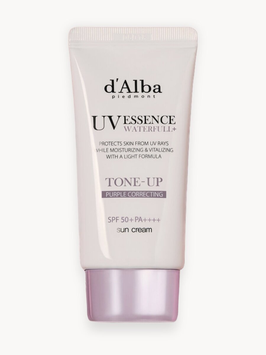 D'Alba Солнцезащитный крем для осветления тона Waterfull Tone-Up Sun Cream (Фиолетовый) SPF50+ 50мл